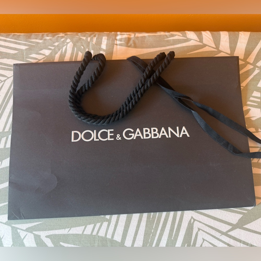 Dolce & Gabbana paper Shopping Bag rope handle 15.5”x10”x5” new